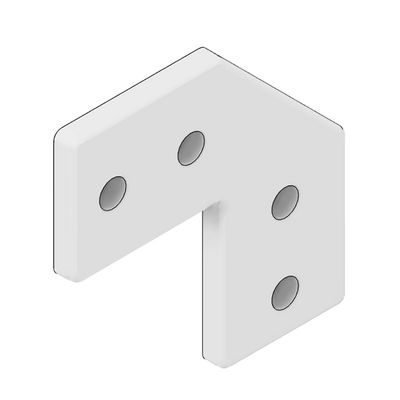 MODULAR SOLUTIONS TIE PLATE 135MM X 135MM X 6MM<BR>ANGLED WITH STAINLESS STEEL HARDWARE